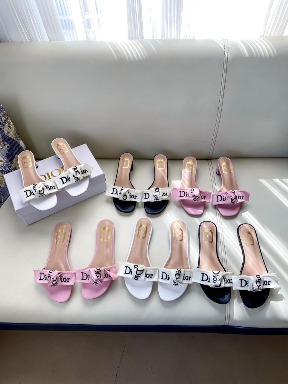 Bow Detail Heeled Sandals — Assorted Colours